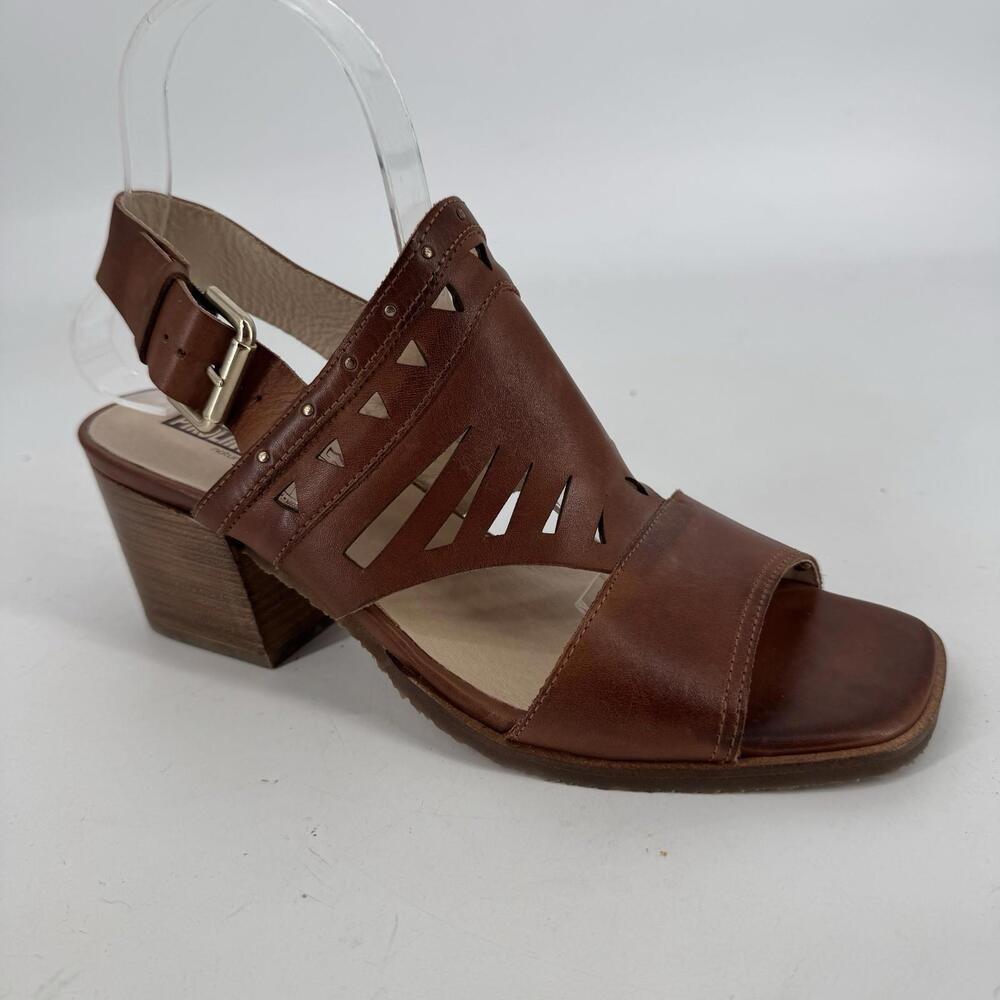 PIKOLINOS Tan Leather Women's Sandals, Size 8.5